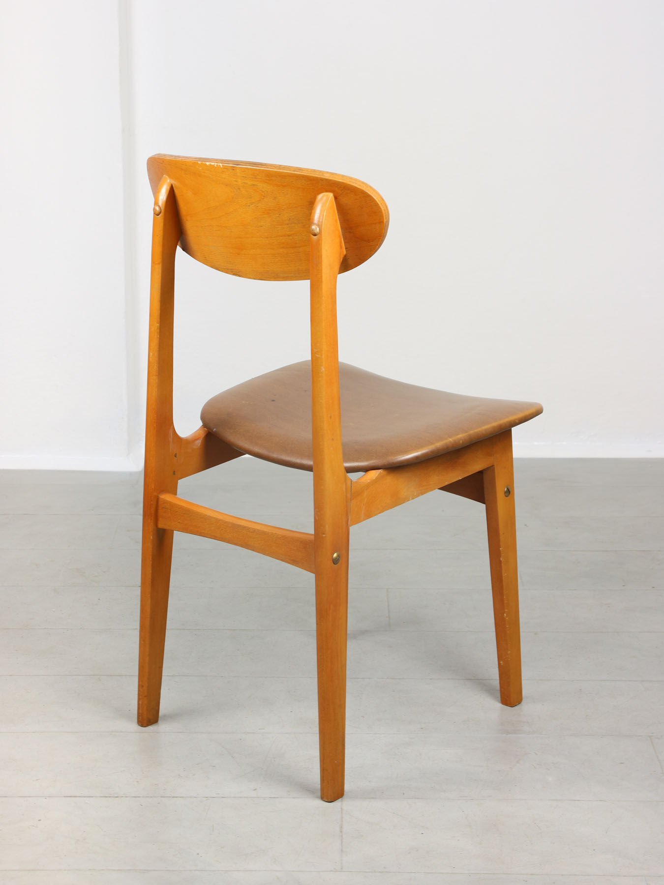 Vintage Italian Leatherette Dining Chairs, set of 3