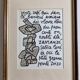 Screenprint after Jean Dubuffet framed under glass 26 cm by 32 cm