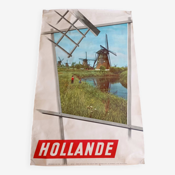 Affiche de voyage Moulin à vent Hollande