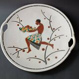 Geo Condé Kg Lunéville flat earthenware fruit holder Joséphine Baker