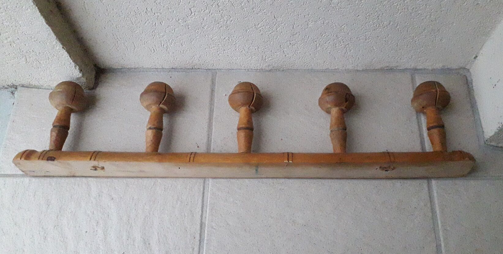 Wooden coat rack