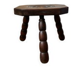 Tabouret tripode en bois