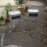 Pair of painted louis xv style bedside tables