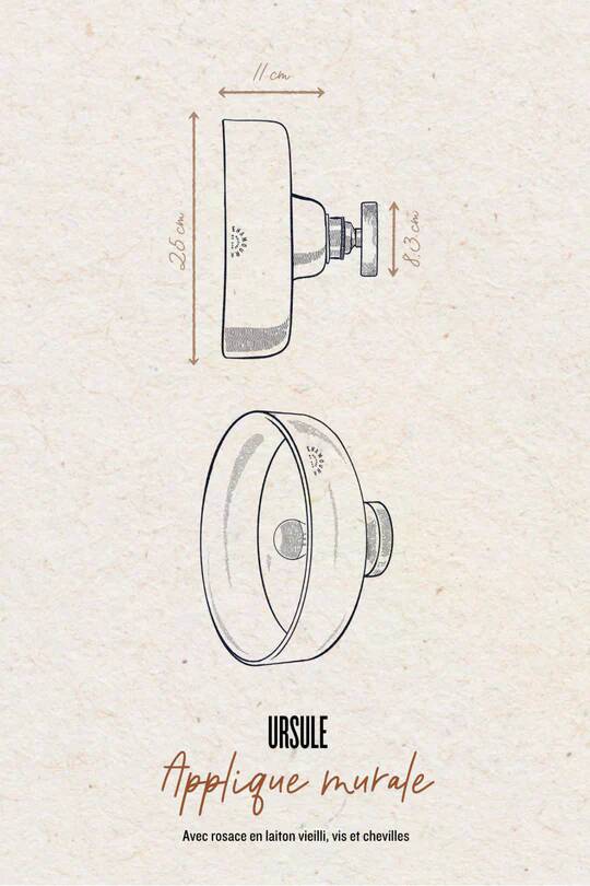 URSULE - White terracotta - Wall light