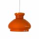 Orange opaline glass pendant light