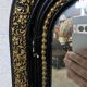 Miroir Louis Philippe noir et or