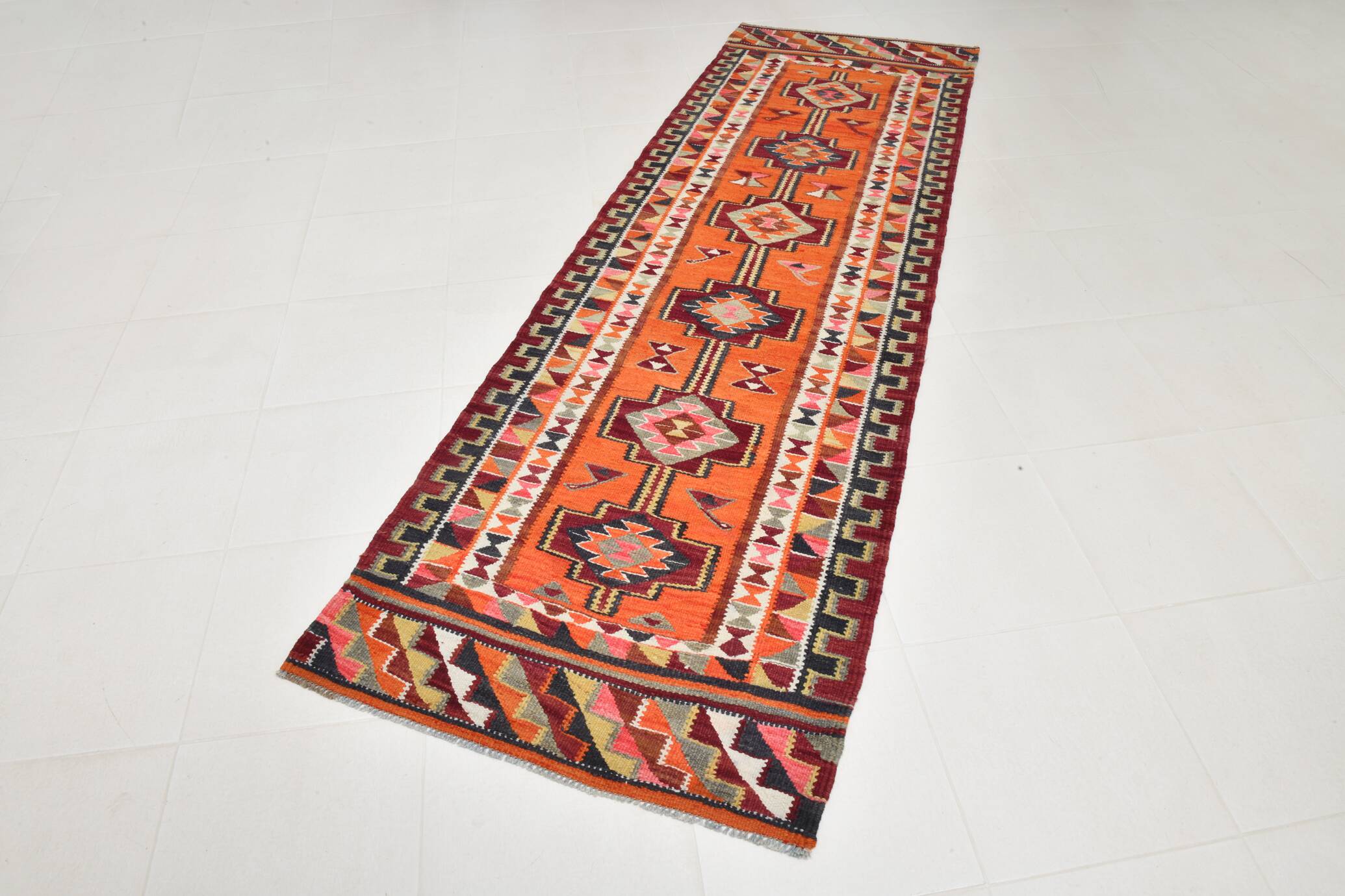 3x10 Vintage Kilim Runner Rug, 94x304Cm