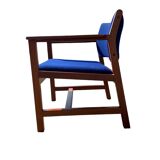 Fauteuil bleu sarcelle de Borge Mogensen mod BM74
