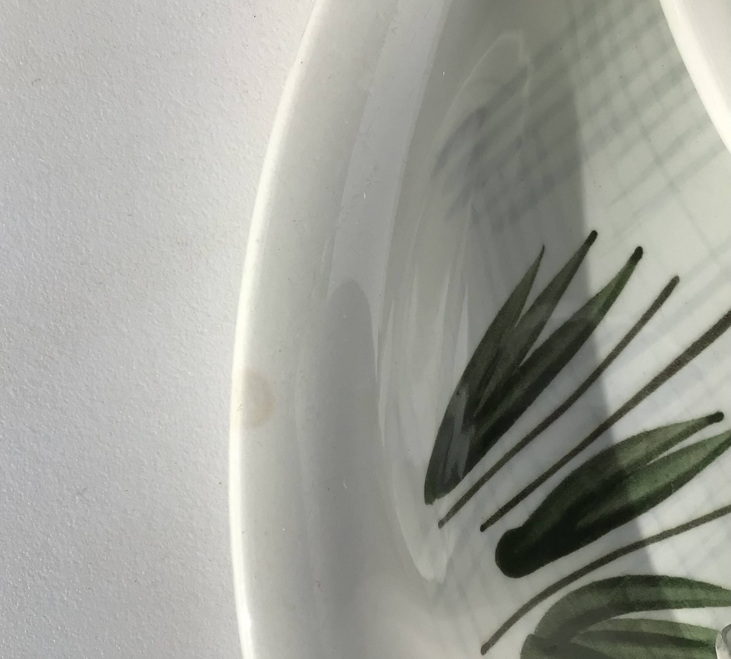 Digoin dishes and gravy boats, Floréal 60's model