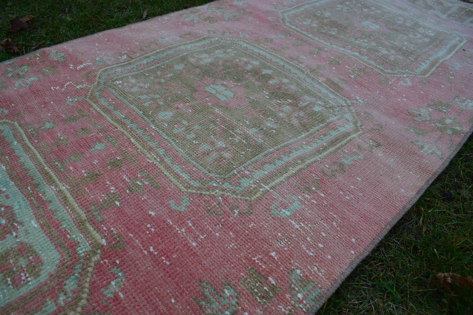 Vintage Turkish hallway rug 88x680 cm