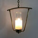 Minimalist vintage hanging in brass and glass tube Year 50