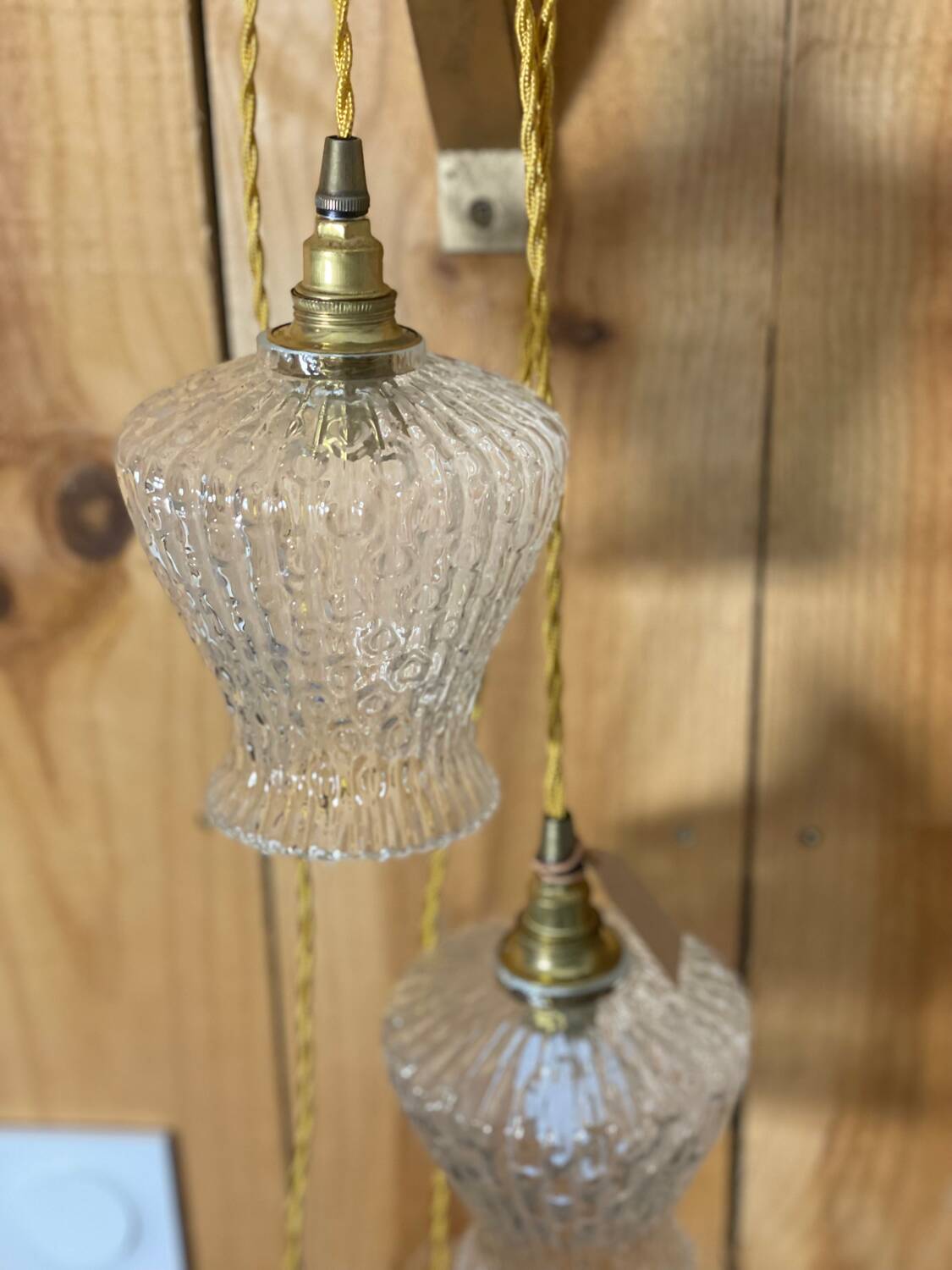 2 vintage globe portable lamps