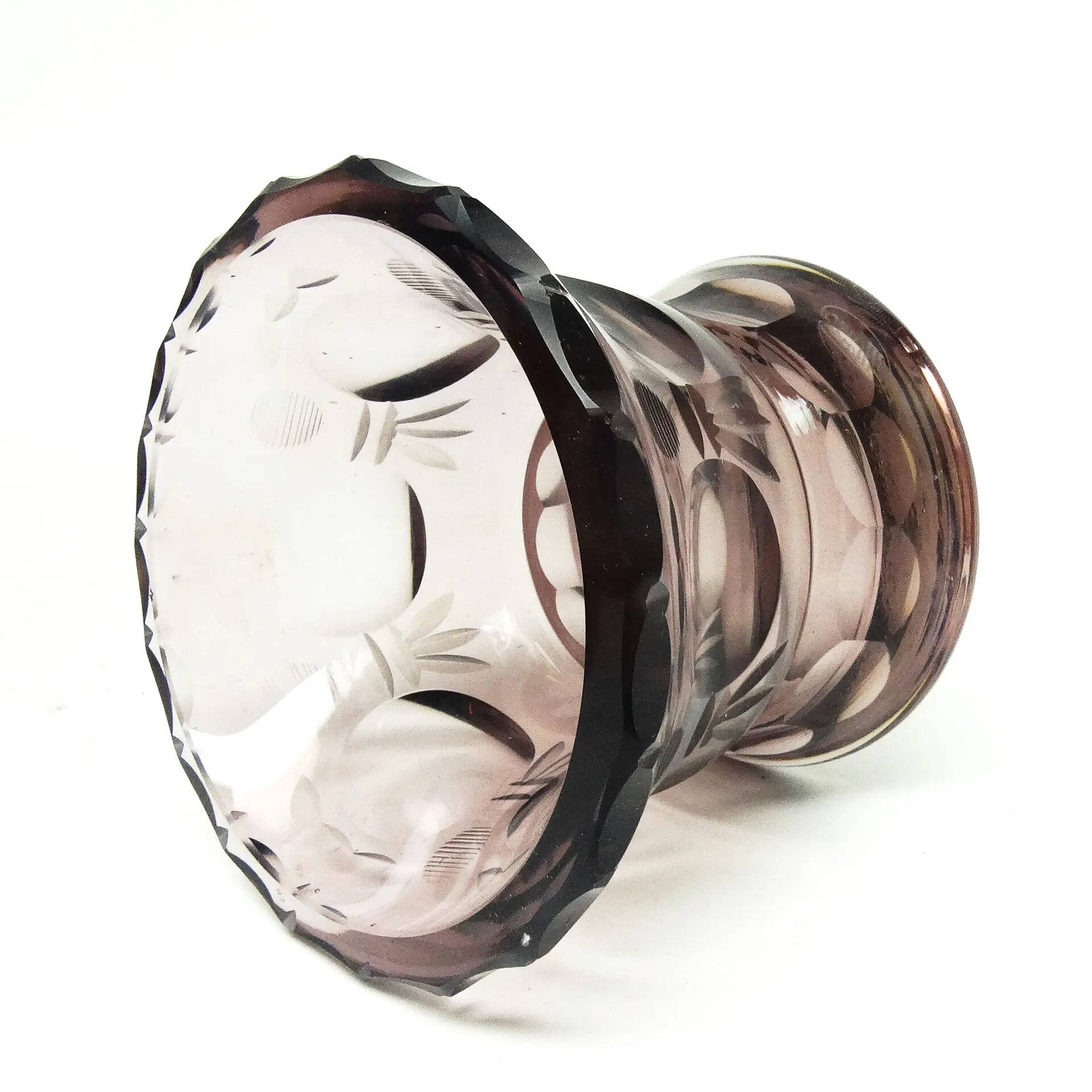 Vase Art Déco, cristal, Moser, Tchécoslovaquie, années 1930