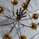 Chandelier design 8 gold brass metal lights