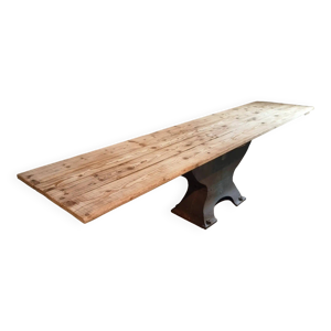 Table industrielle française - pin