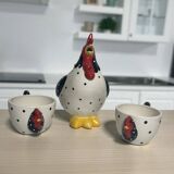 3-piece whimsical hen tea or chocolate set