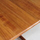Vintage Danish round extendable dining table solid teak 1960s