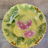 6 dessert plates in Sarreguemines barbotine.