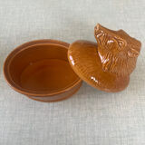 Vintage ceramic terrine boar model