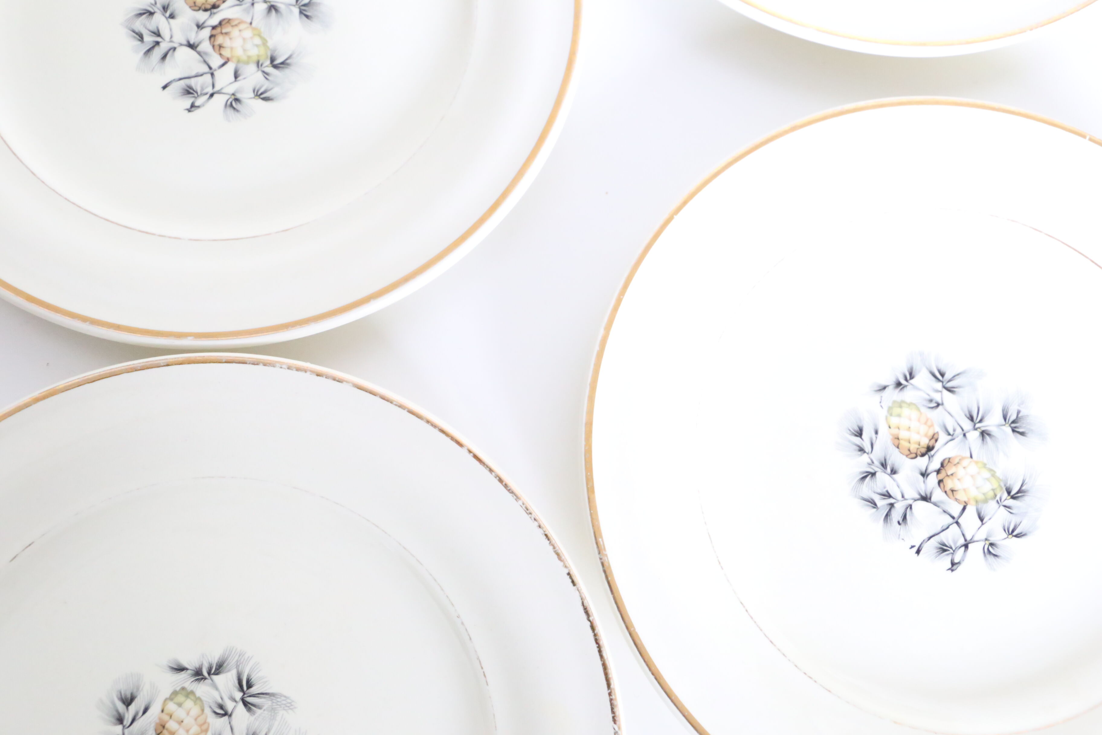 Dessert plates, set of 10, Ceranord Saint Amand