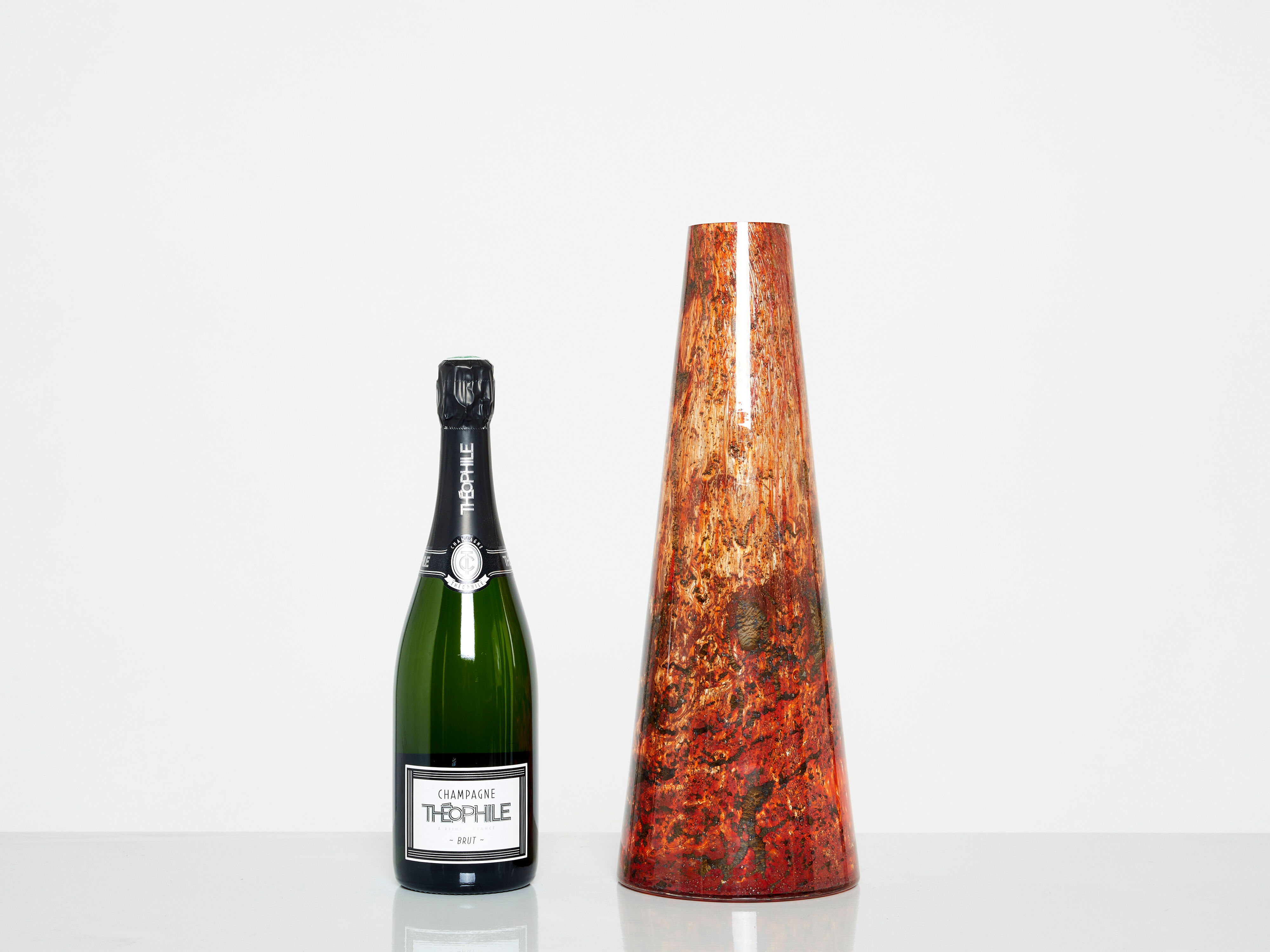 Glass vase of murano around 1970