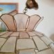 Suspension vintage en nacre et laiton