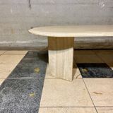 Travertine coffee table
