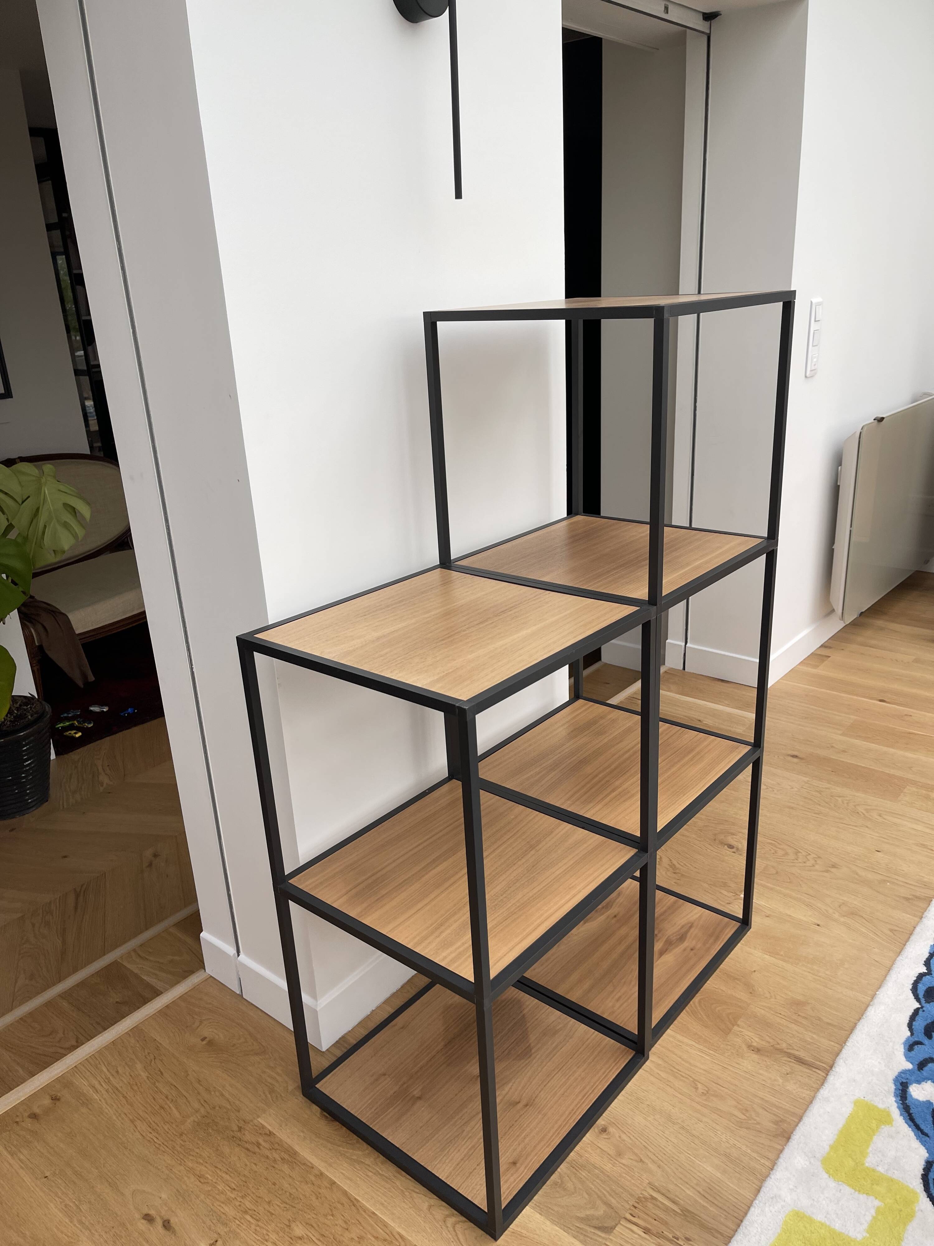 Lot de 2 étagères Fatboy Molecube verticales finition noyer