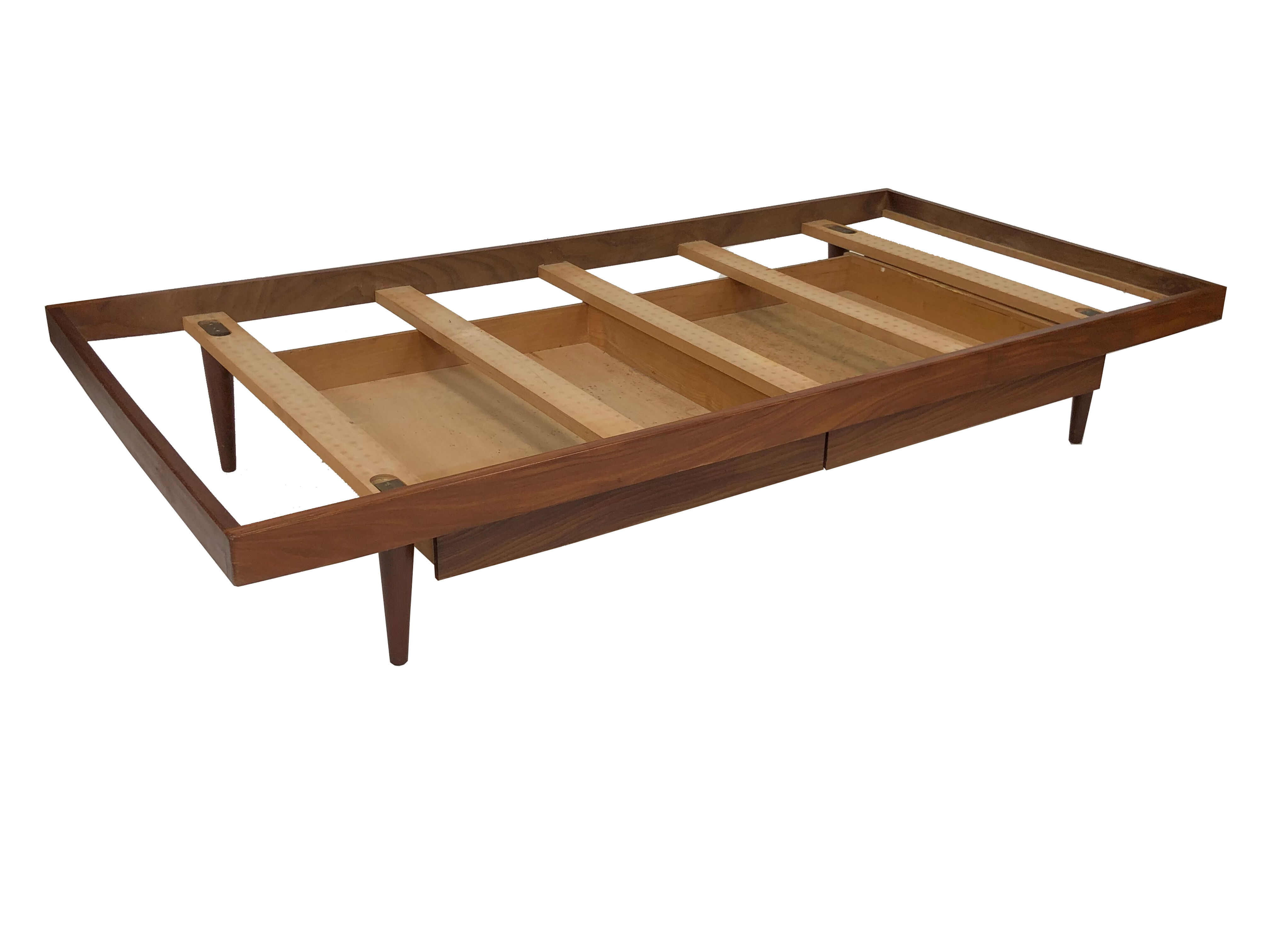Méridienne vintage mid century en teck