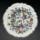 Unique Limoges plate with bird and blue flowers motif – 1224a2