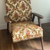 Vintage armchair floral fabric