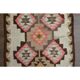 1970s Turkish Oushak Handmade Wool Cotton Pink Runner Rug 92x267