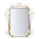 Italian brass mirror with scrolls, mid-century - 1950s
