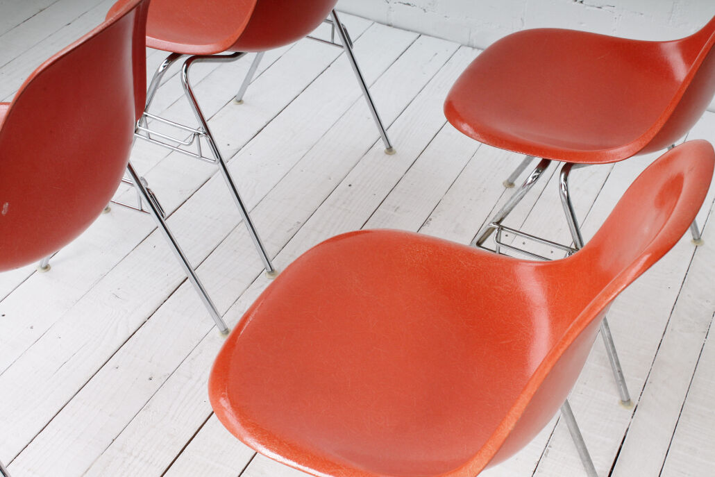 Set of 4 side chairs by Charles & Ray Eames for Herman Miller