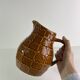 Large Saint-Clément vintage brown rope pitcher 1950