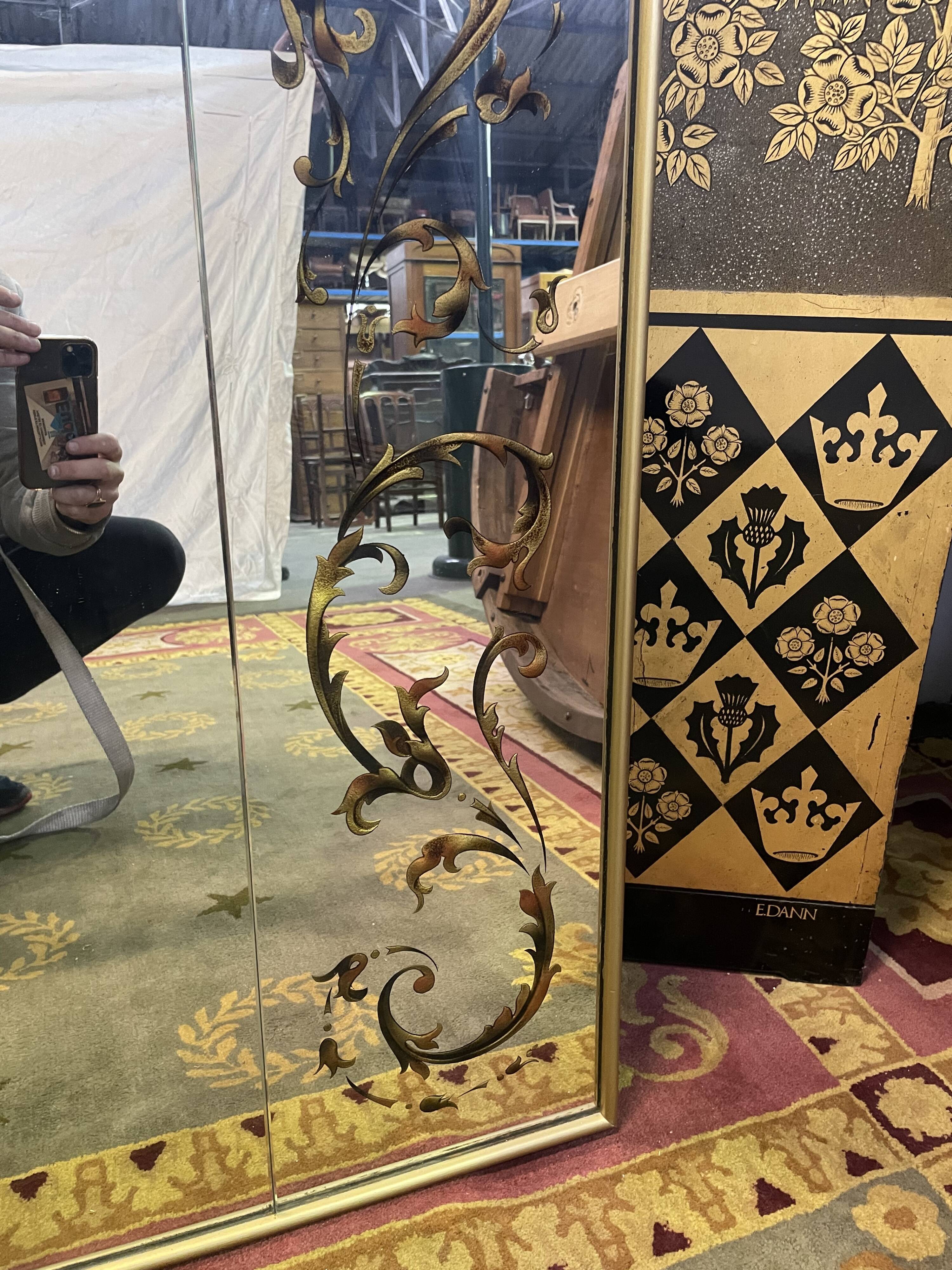 Bistro mirror - eglomised glass brasserie, 224x114 cm