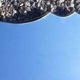 Mirror triptych engraved ancient XX Art Deco 169x75cm