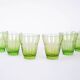 Set of green glasses, Italian design, 1980s, production: Italy