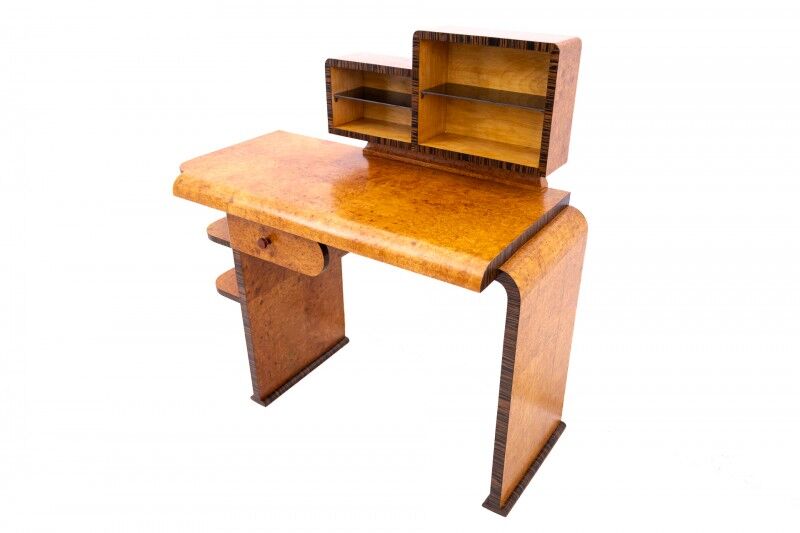 Art Deco desk with extension, Poland, 1950s. After renovation.