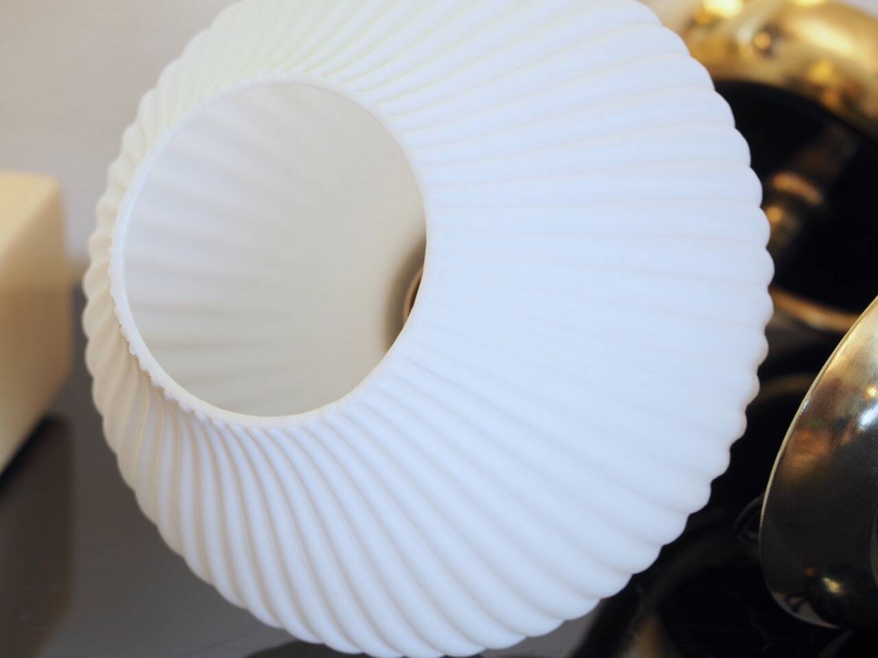 Pair of brass tulip wall lights