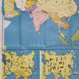School map of Asia in Greek (front and back)