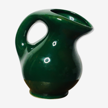 Pitcher from the 50s in green earthenware