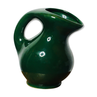 Pitcher from the 50s in green earthenware