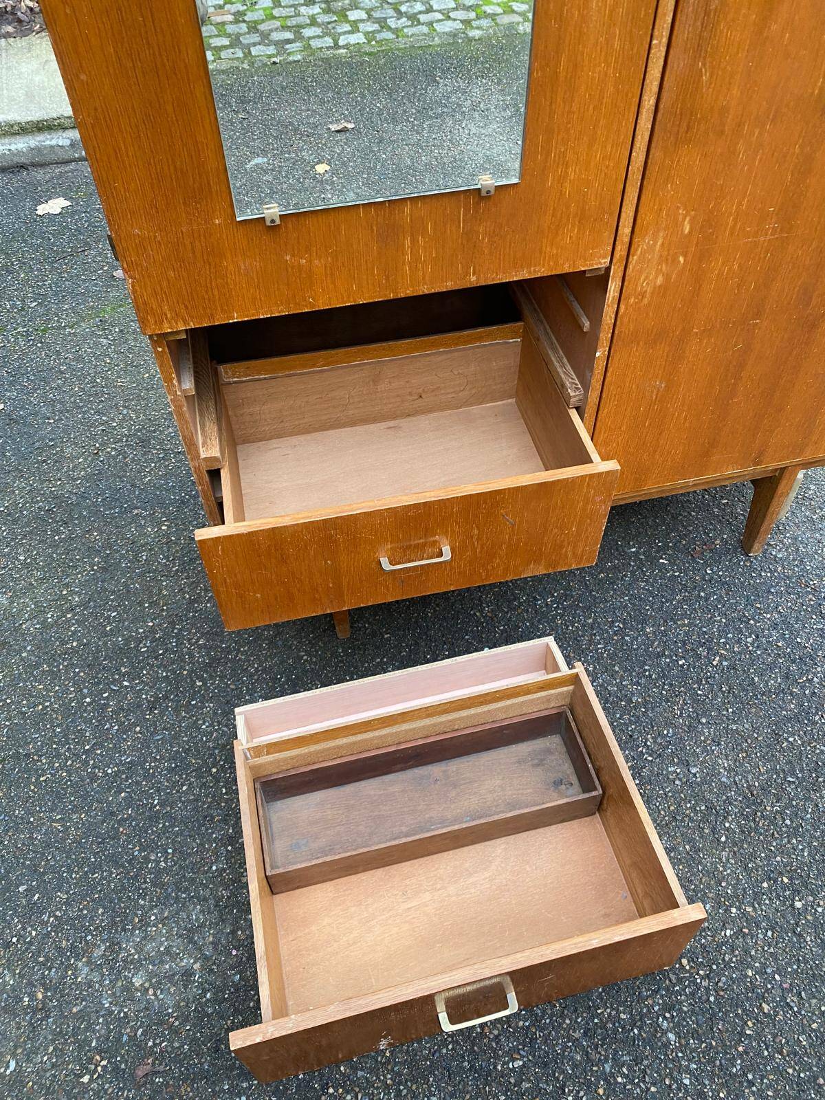 Armoire scandinave en chêne 1950 de 110cm