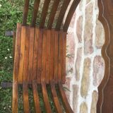 Dagobert armchair or folding walnut curule