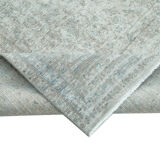 Handwoven persian overdyed 295 cm x 383 cm grey wool carpet