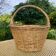 Light woven wicker round basket