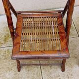 Pair of vintage bamboo folding chairs