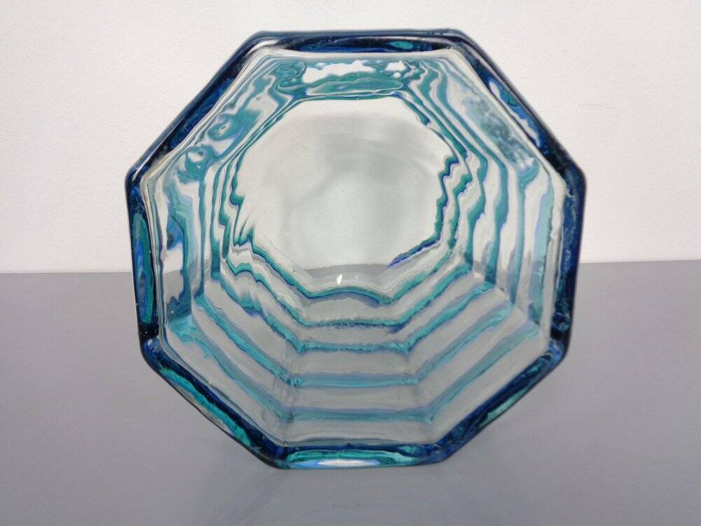 Large French filigree vase in crystal glass, 1960s