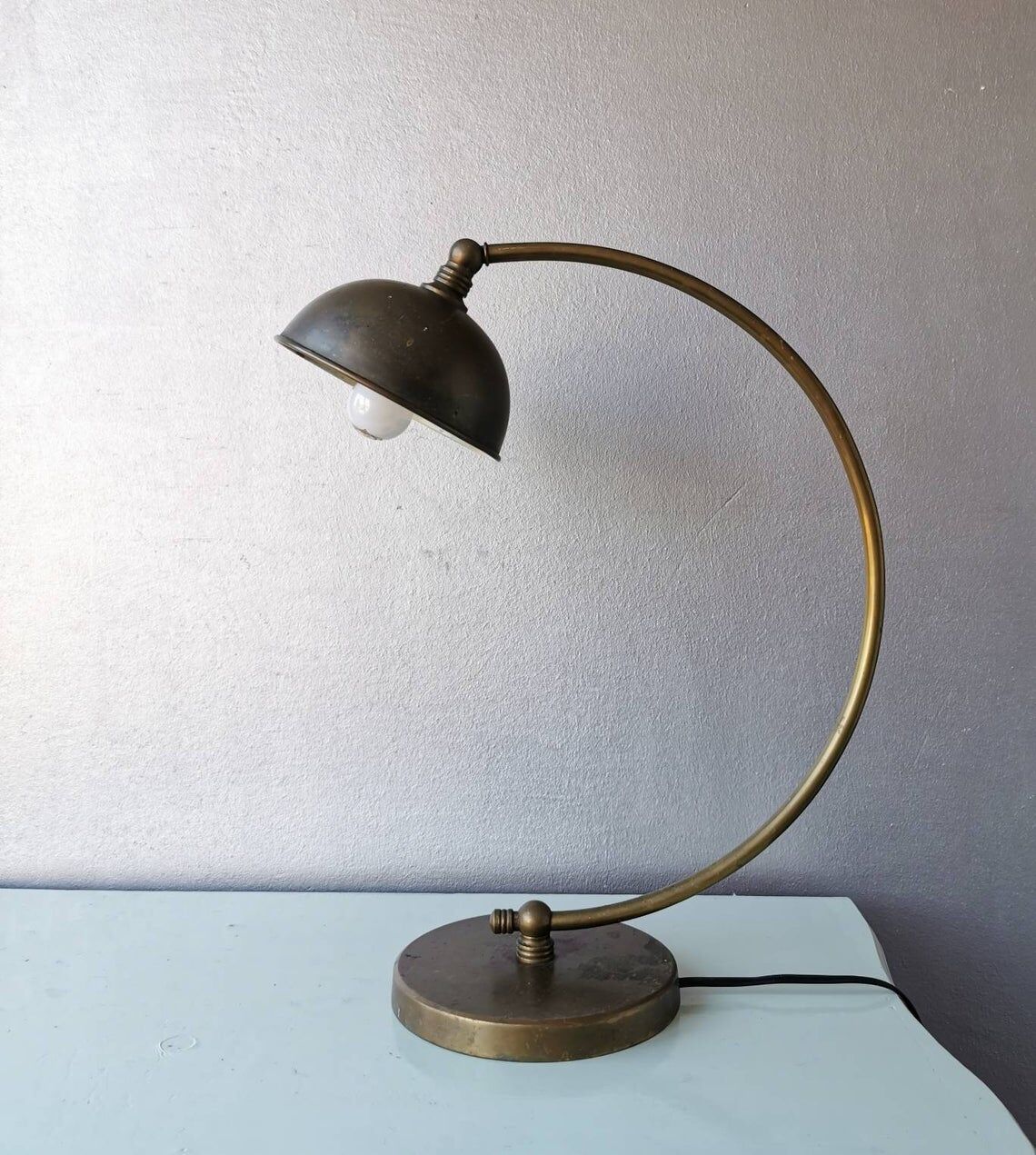 Brass desk lamp 70s